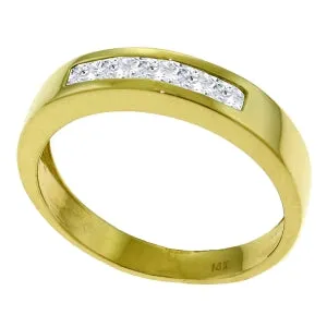 0.6 Carat 14K Solid Yellow Gold Surprise Thrives Here White Topaz Ring