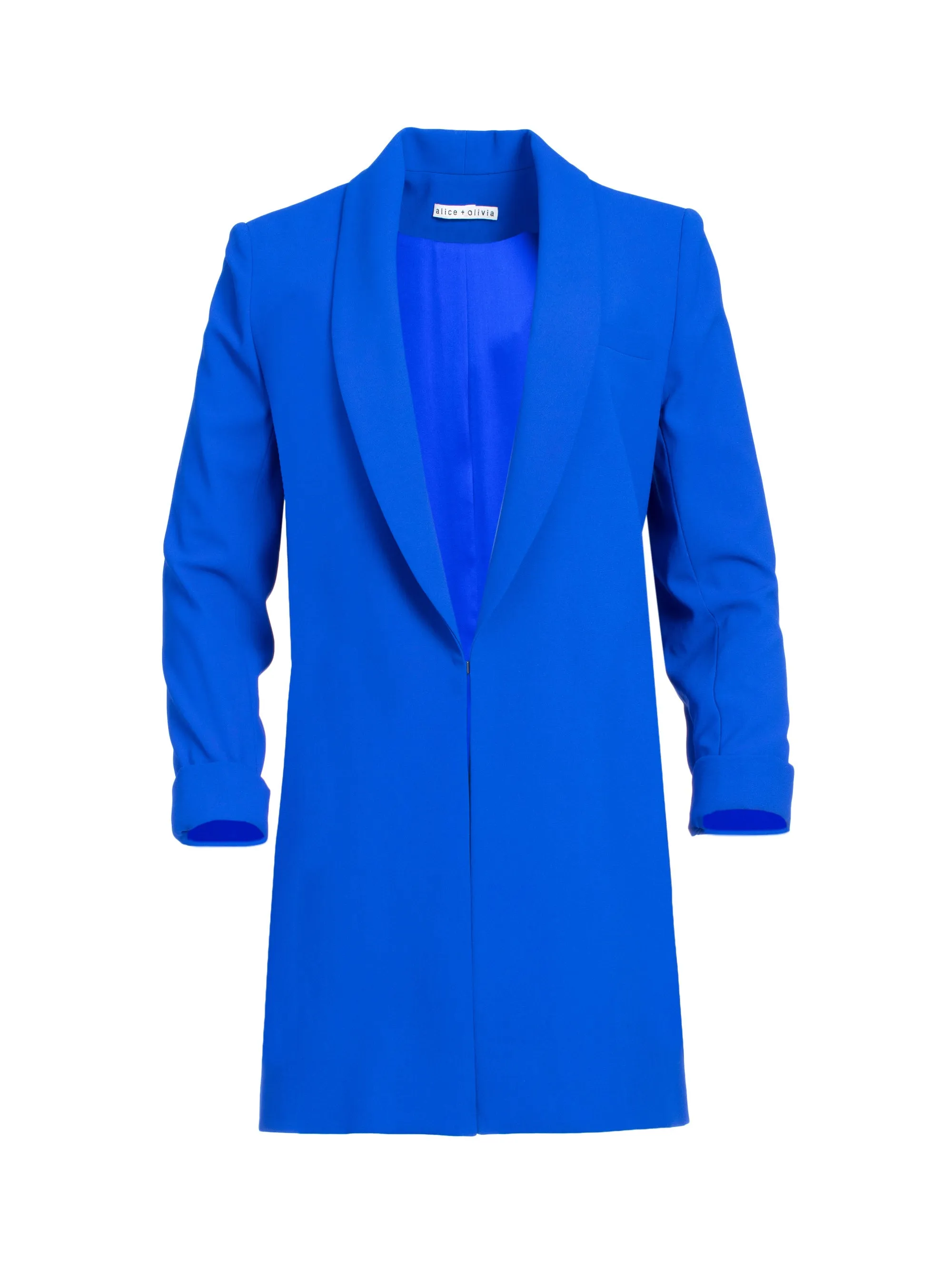 ALICE   OLIVIA - Jace Shawl Collar Overeszd Blazer Cobalt