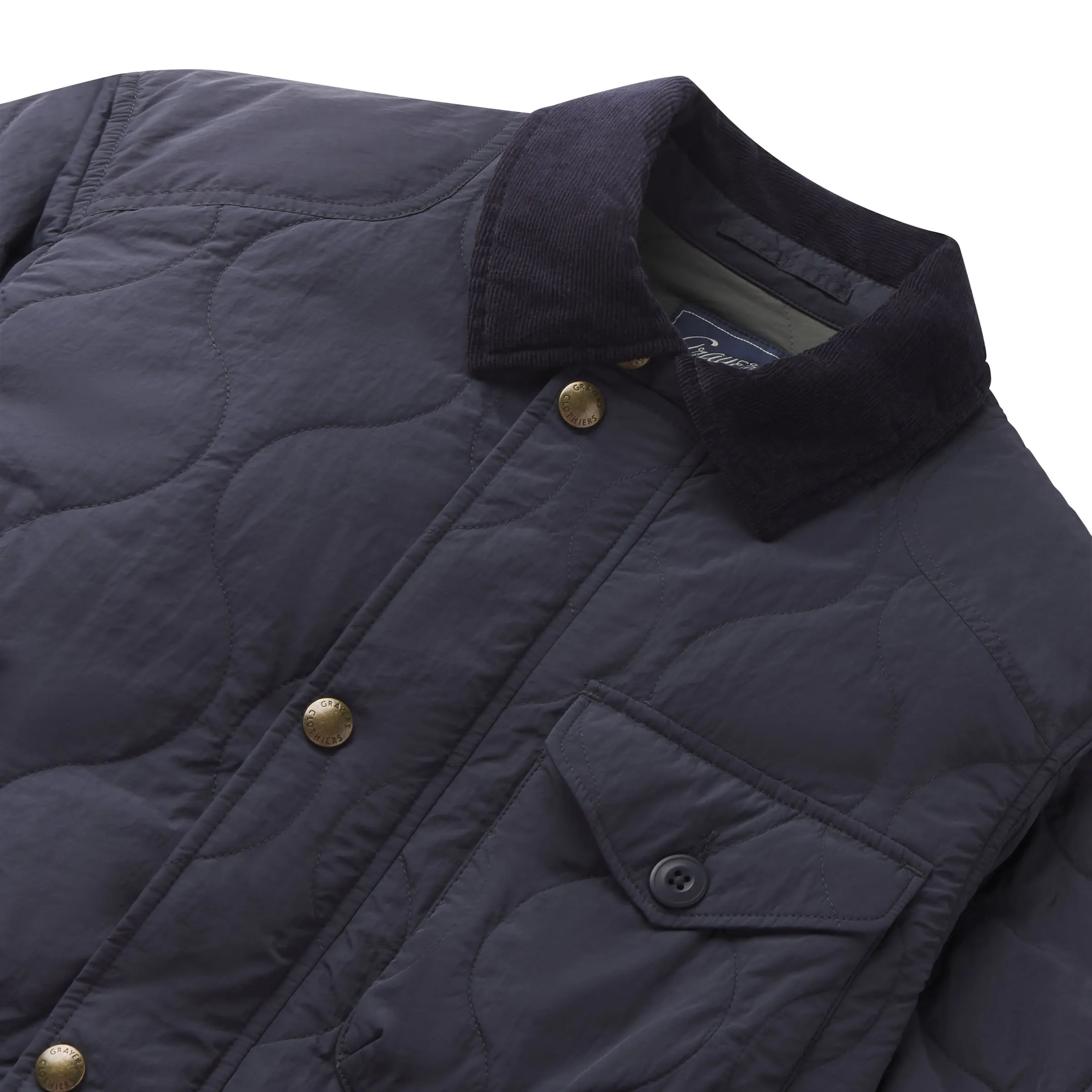 Andrew Lightweight Quilted Jacket - Navy