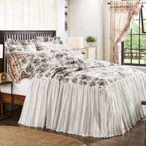 Annie Portabella Floral Ruffled California King Coverlet 84x72 27