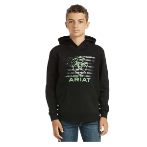 Ariat Boy's Black Basic Hood Outerwear Sweatshirt