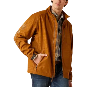 Ariat Men's Softshell Logo Chestnut Jacket