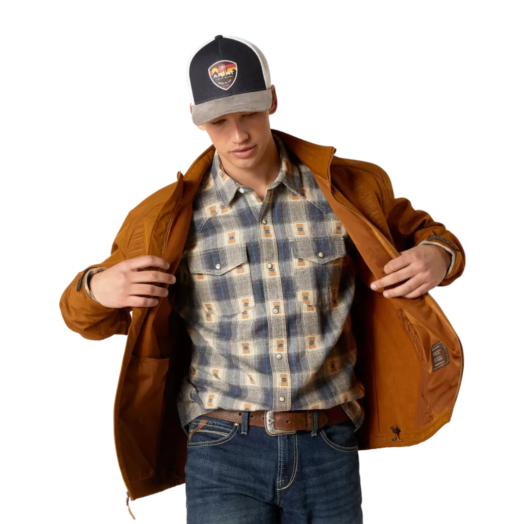 Ariat Men's Softshell Logo Chestnut Jacket