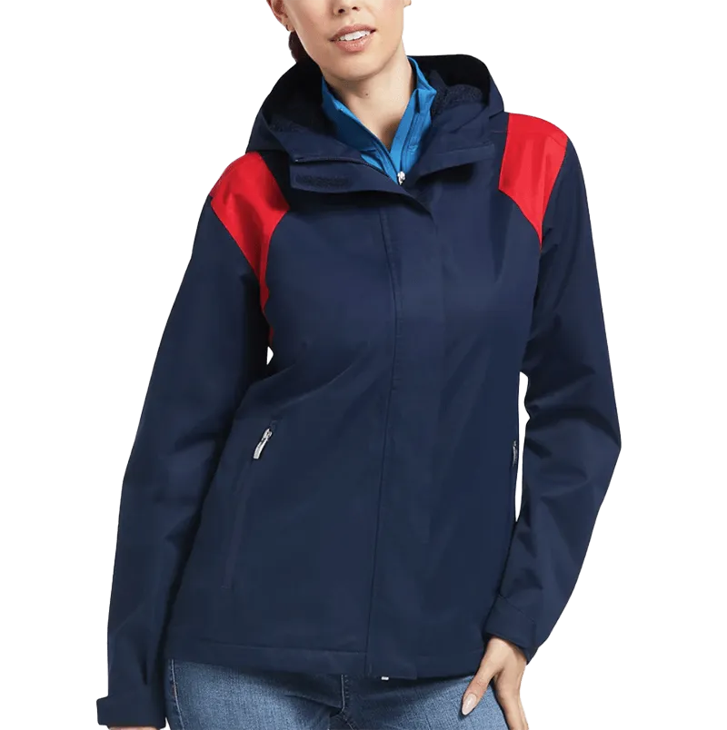 Ariat Women's Spectator Navy and Red Waterproof Jacket