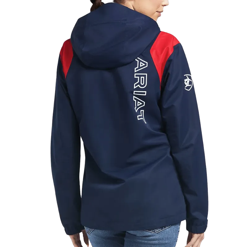 Ariat Women's Spectator Navy and Red Waterproof Jacket