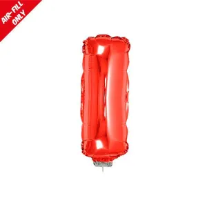 Balloon on Stick - 16" Red Letter I