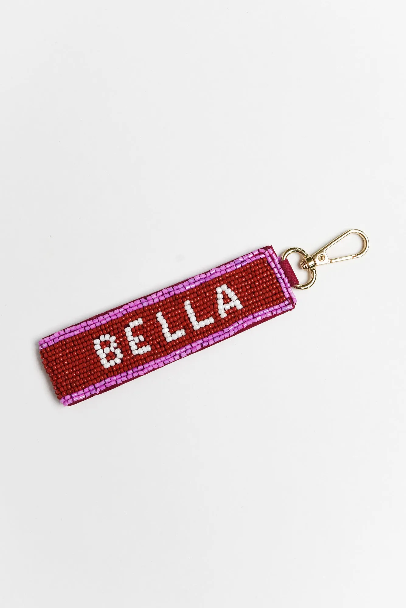 Bella Red Beaded Keychain