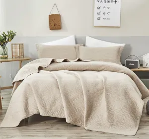 Diamond Coverlet Set Range Dust