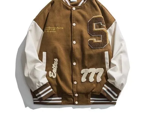 Embroidered Baseball Uniform Jacket