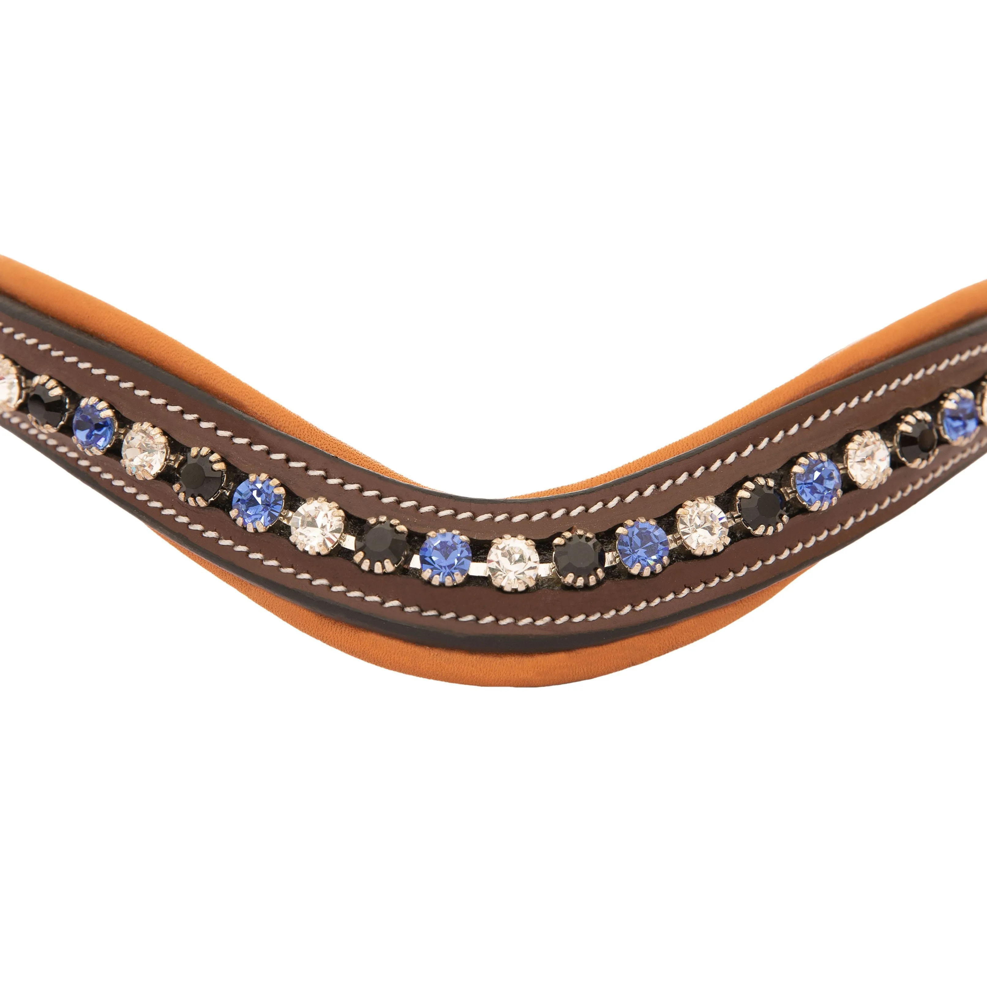 ExionPro Elegant, Attractive Blue, Black & Alternative Clear Crystal Browband