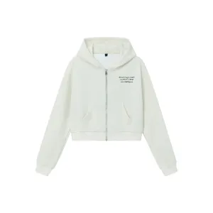 Faire Echo heavyweight embroidered zip-up Hoodie