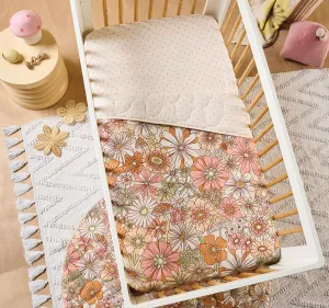 Flower Power Cot Coverlet Multi