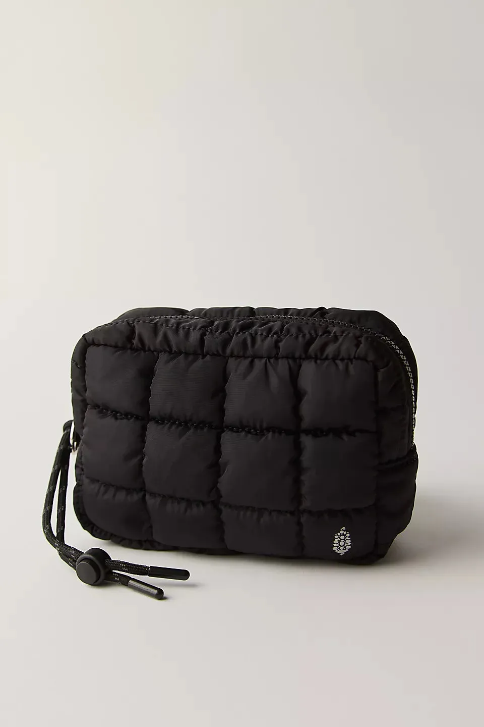 Free People Black Quilted Mini Case - Stylish Travel Accessory