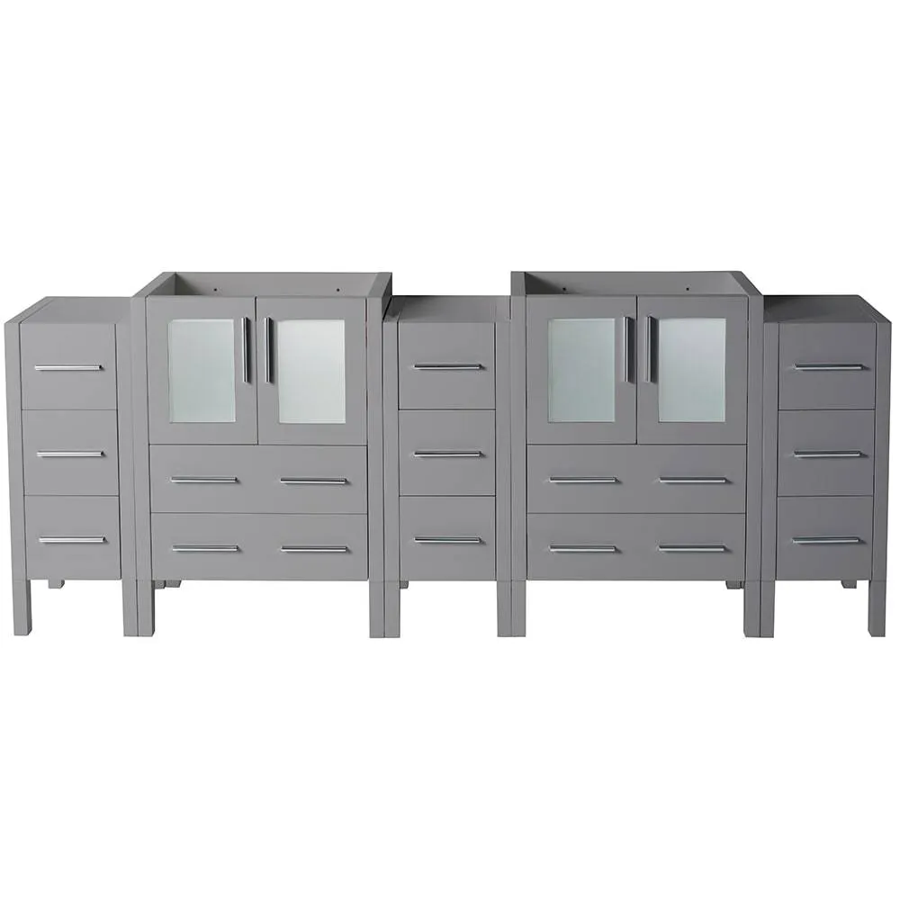 Fresca FCB62-72GR Torino 72" Grey Modern Bathroom Cabinets