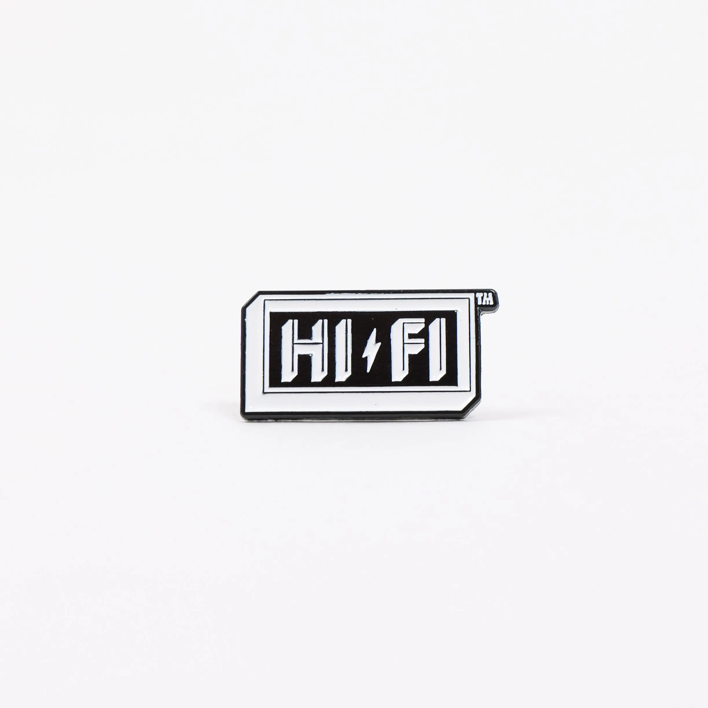 HI-FI Enamel 2" Logo Pin - Black & White