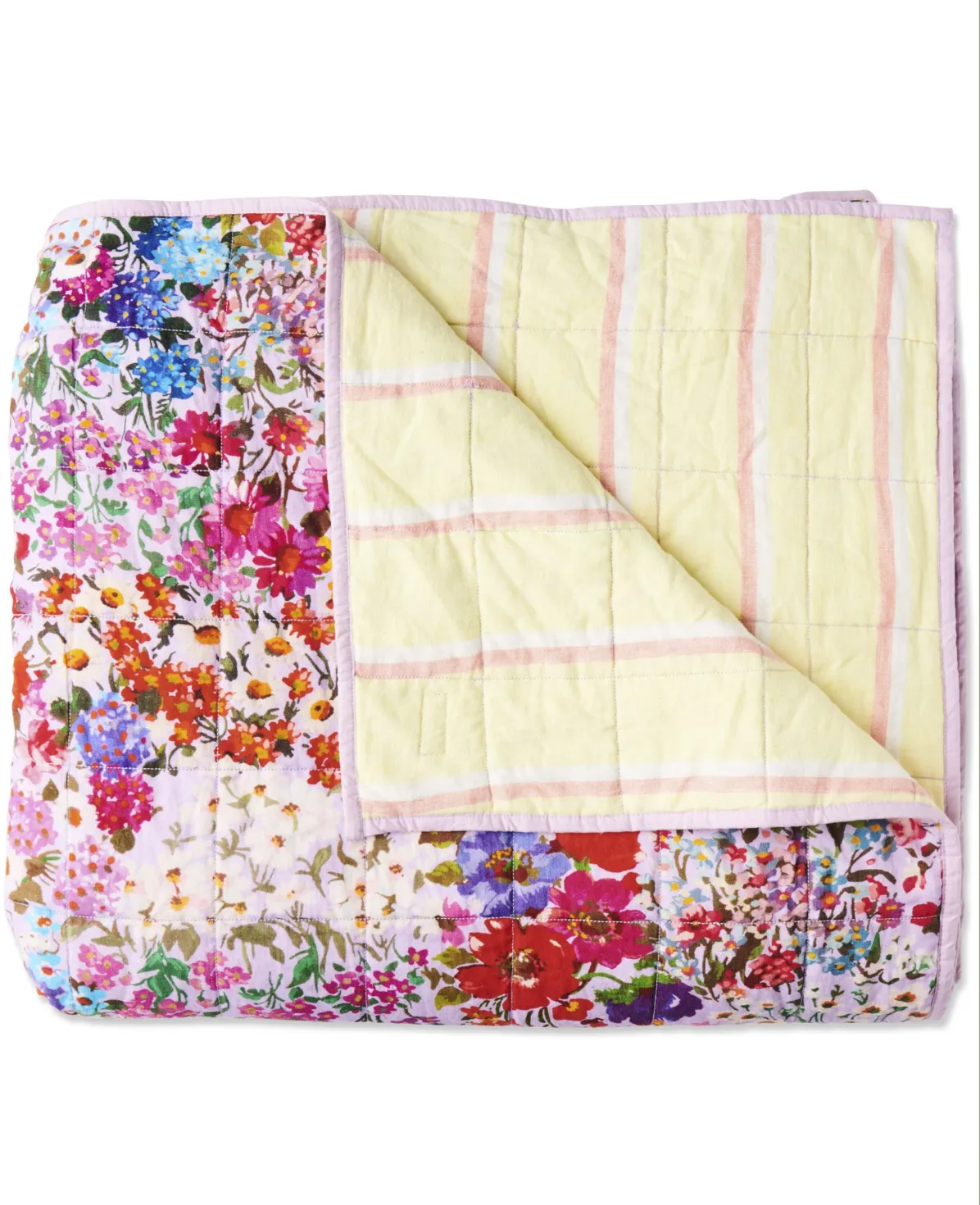 Kip & Co Full Bloom Reversible Linen Quilted Bedspread