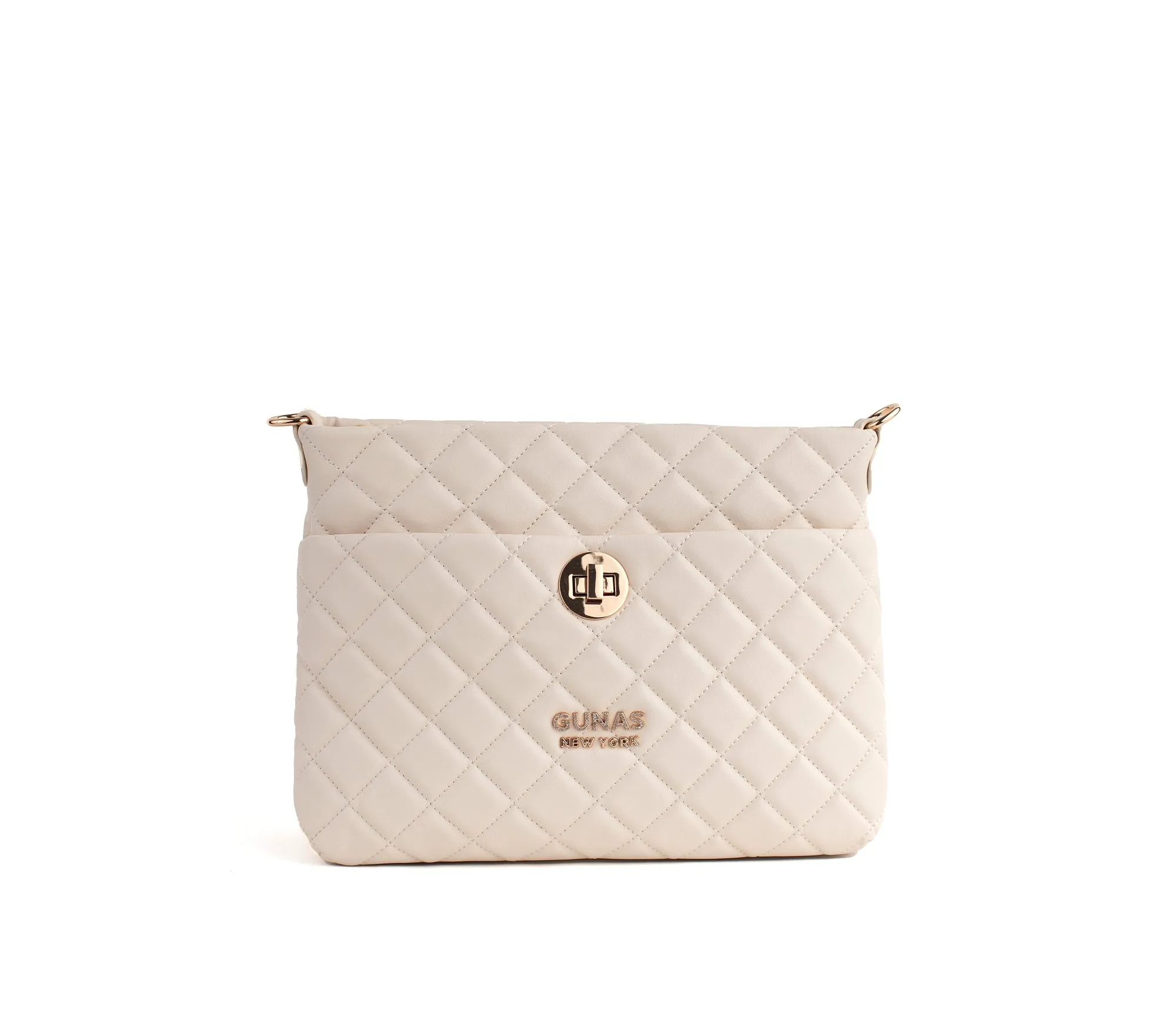 Koi - Off-white Quilted Vegan Leather Purse