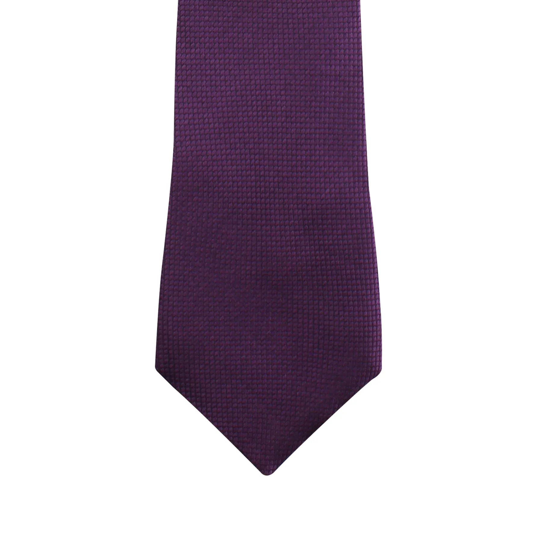 Kovove The Elegant Self Checkered Purple Necktie and Pocket Square Gift Box