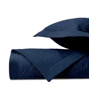 Laurel Quilted Navy Blue by Home Treasures