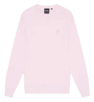 Lyle and Scott Mens Tonal Eagle Crew Neck Sweatshirt Pink Salt