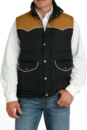 Men's Cinch Quilted Black Vest