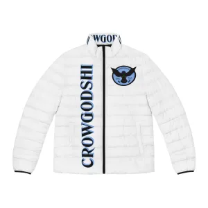 Men's CROWGODSHI 2nd GEN Puffer Jacket, WHITE W/ CAROLINA BLUE LOGO