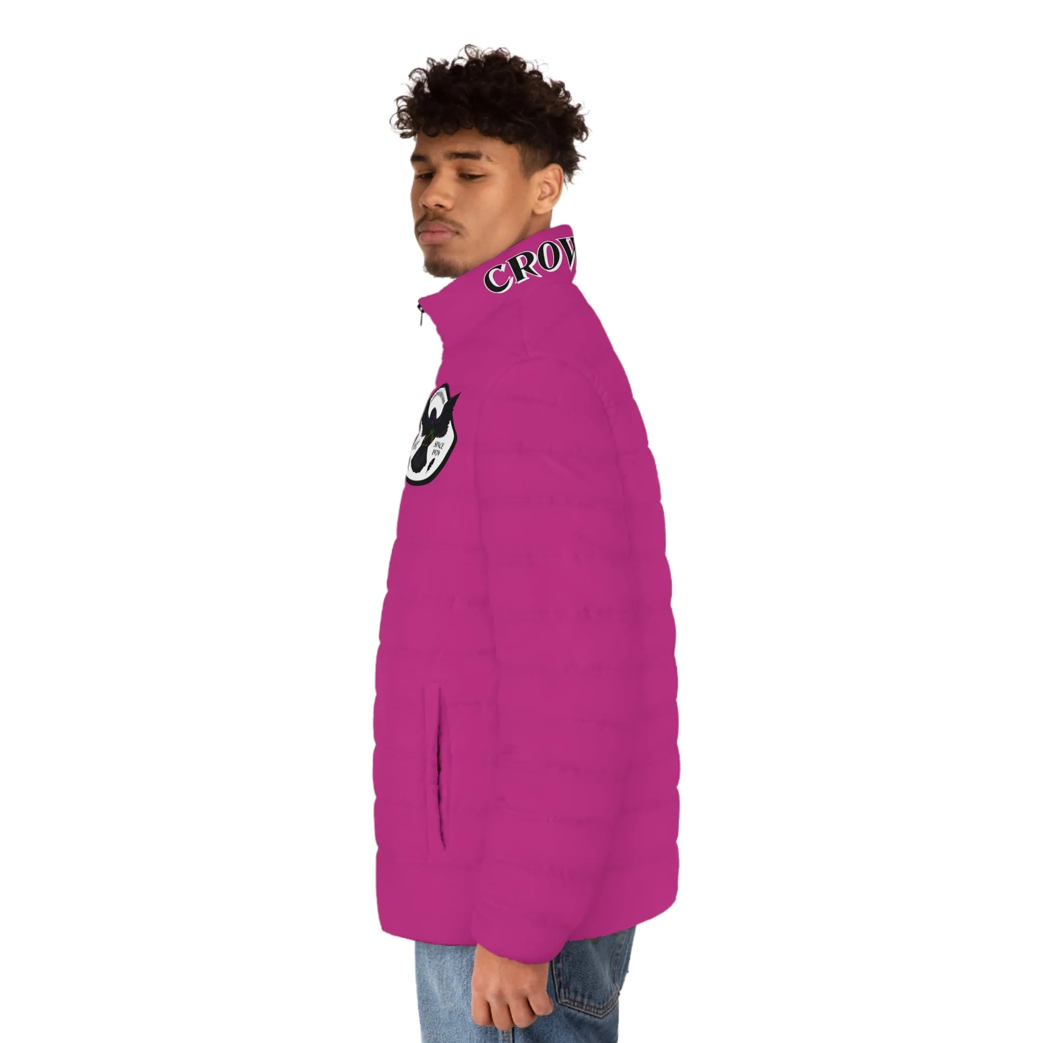 Men's CROWGODSHI Puffer Jacket, PINK