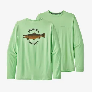 Men's Long-Sleeved Capilene® Cool Daily Fish Graphic Shirt/Brown Trout Bud Green