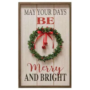 *Merry & Bright Wreath Sign