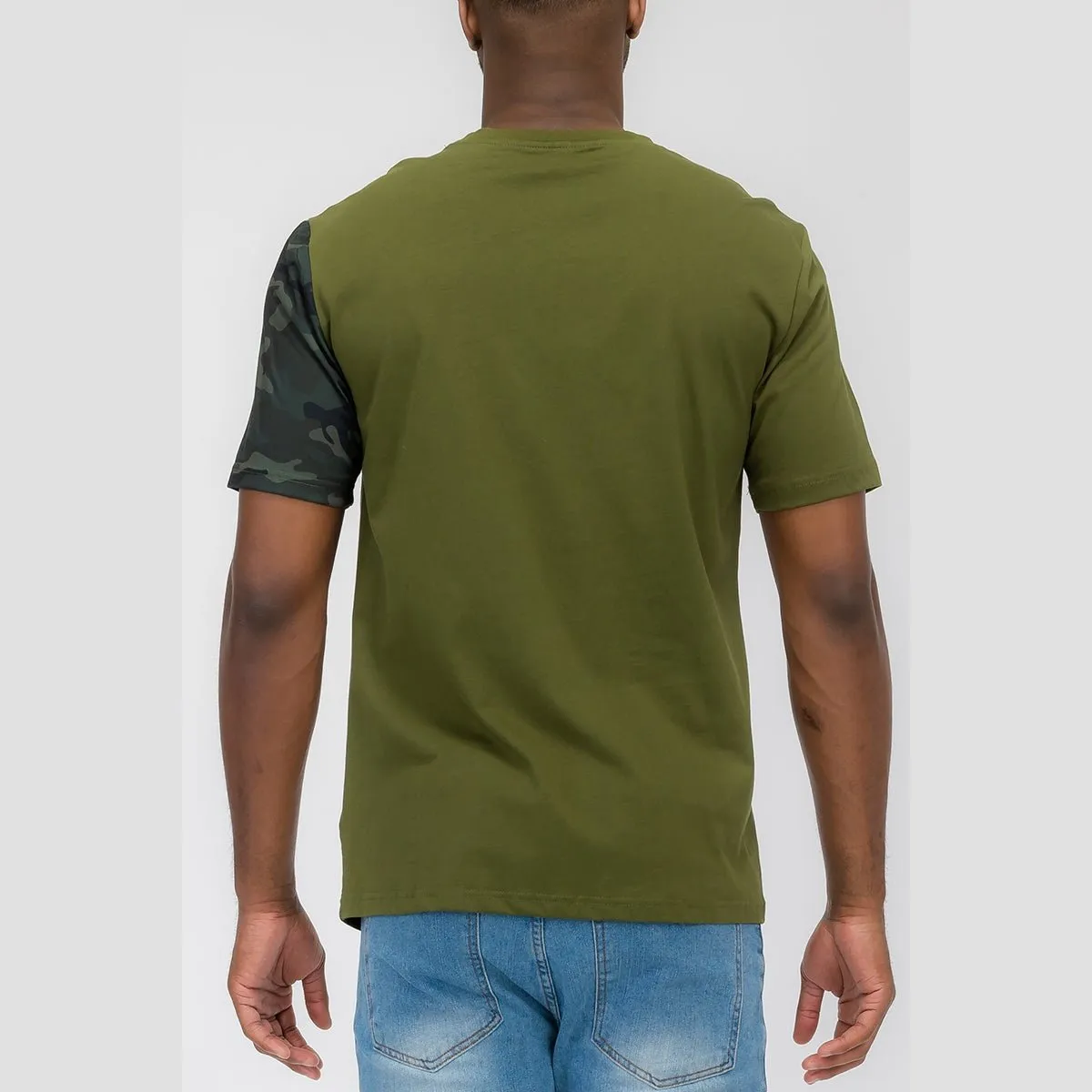 Olive Camo Block Tee