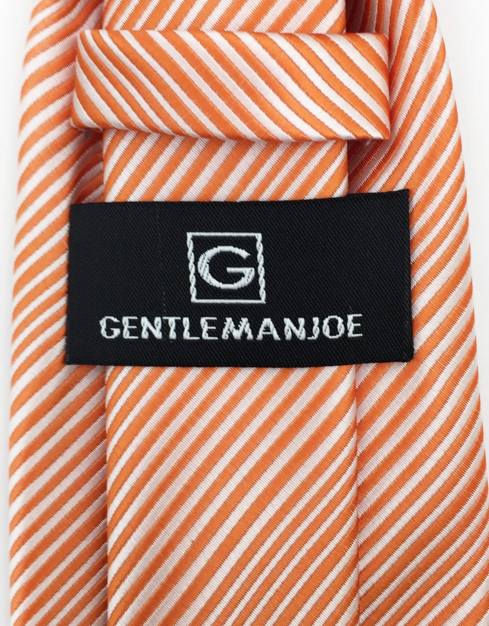 Orange Pinstriped Extra Long Tie - 3XL