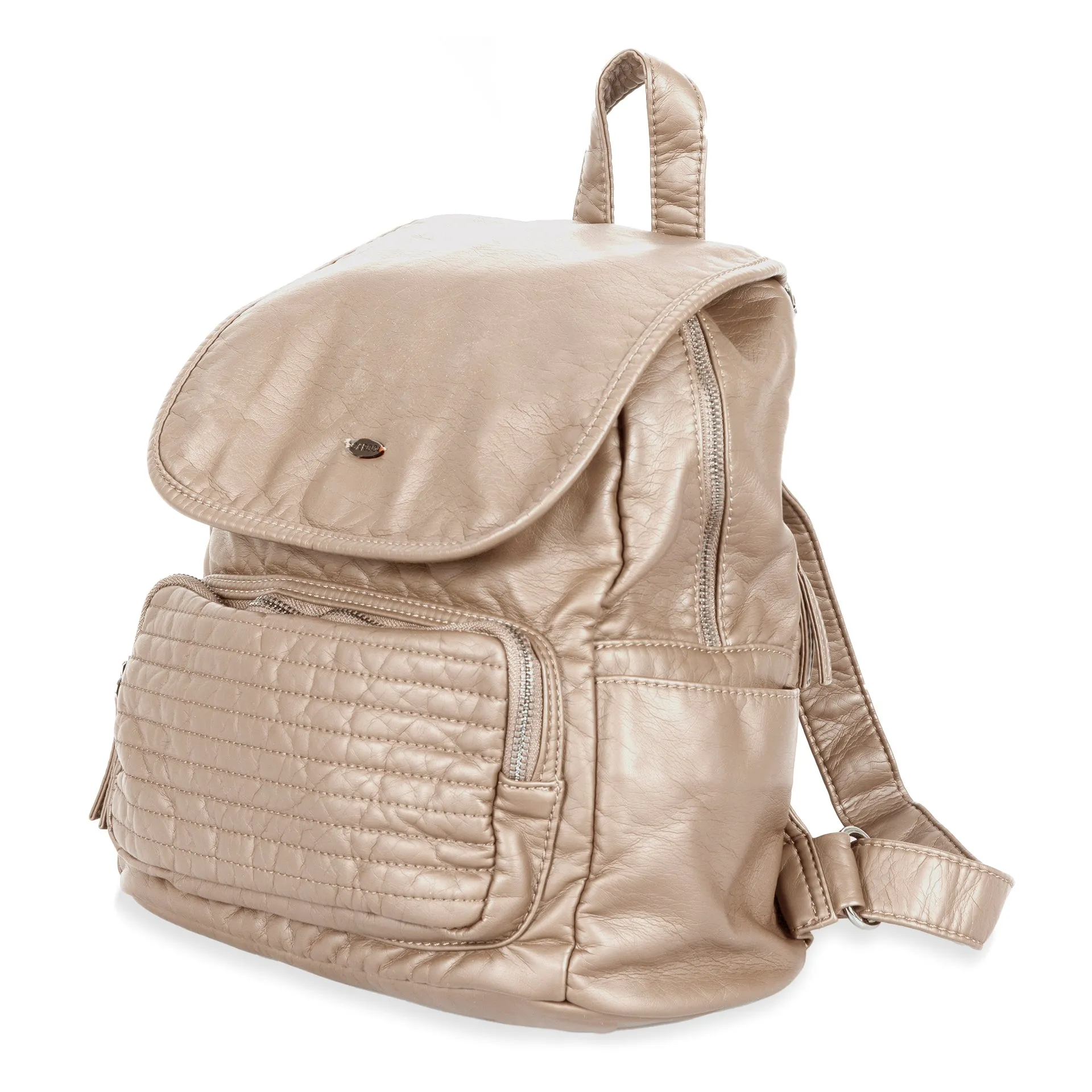 Quilted Flap Backpack