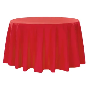 Round Polyester 132" Tablecloth - Red