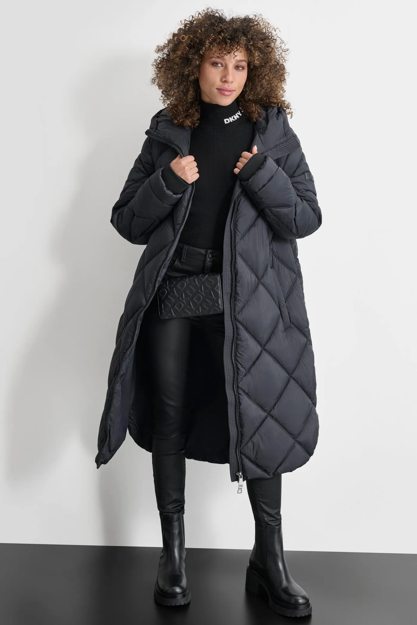 SILKY LONG QUILTED PARKA