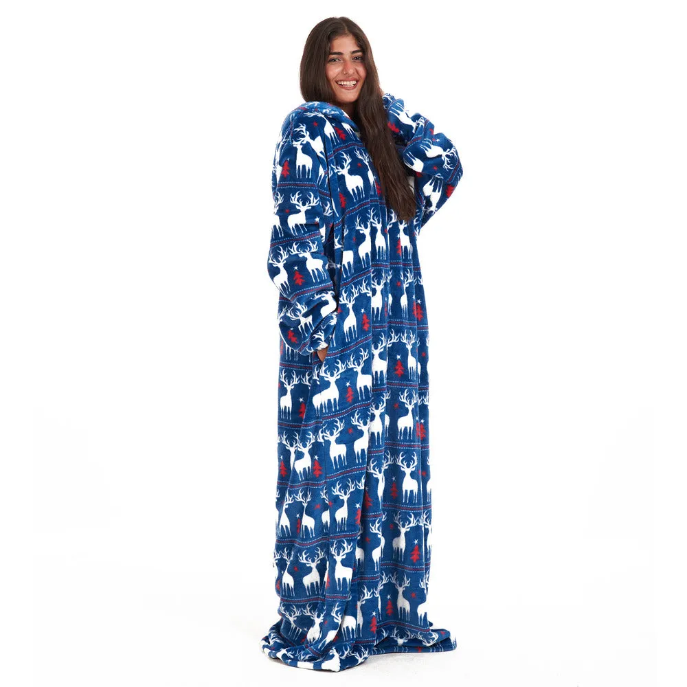 Snuggs Wearable Blanket Monk Dark blue Christmas