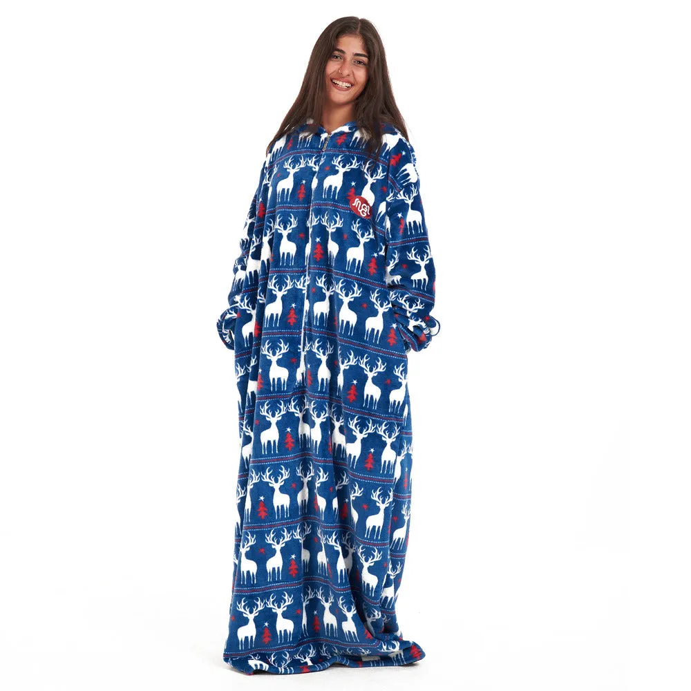 Snuggs Wearable Blanket Monk Dark blue Christmas