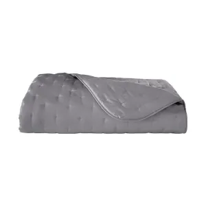 Triomphe Platine Quilted Coverlet by Yves Delorme