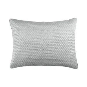 Valentina Aquamarine Quilted Luxe Euro Pillow by Lili Alessandra