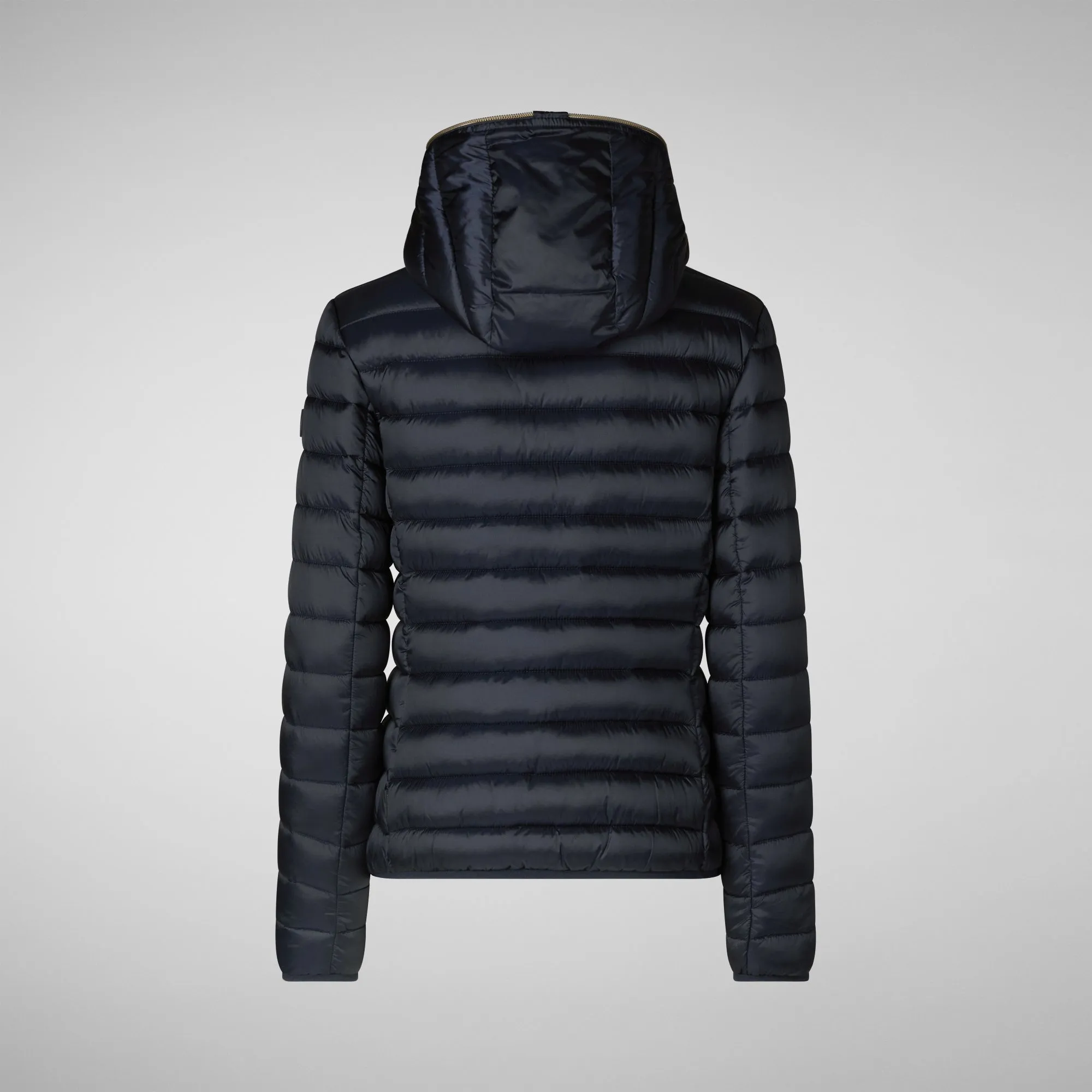 Women's Hooded Animal free Puffer Jacket Alexis in  Blue Black